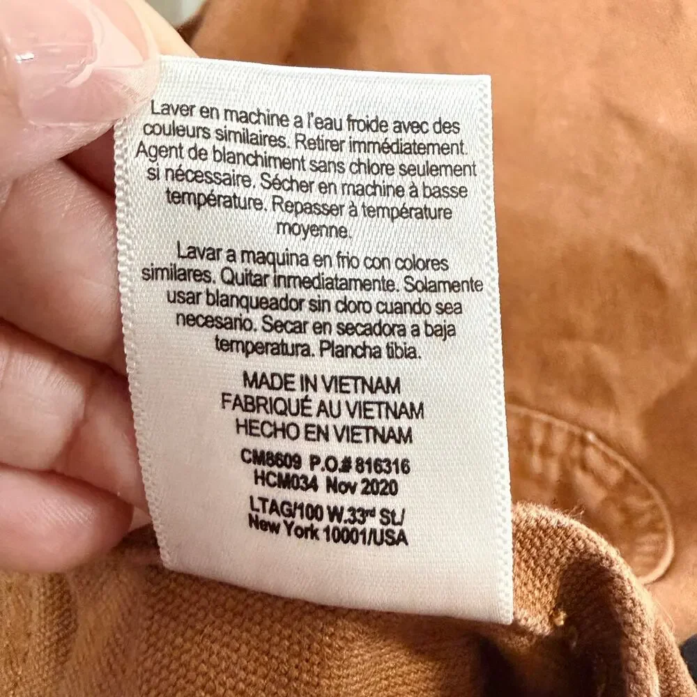 Carhartt Infant Canvas Bib Overalls 6-9 months Adjustable Straps Brown *flaw